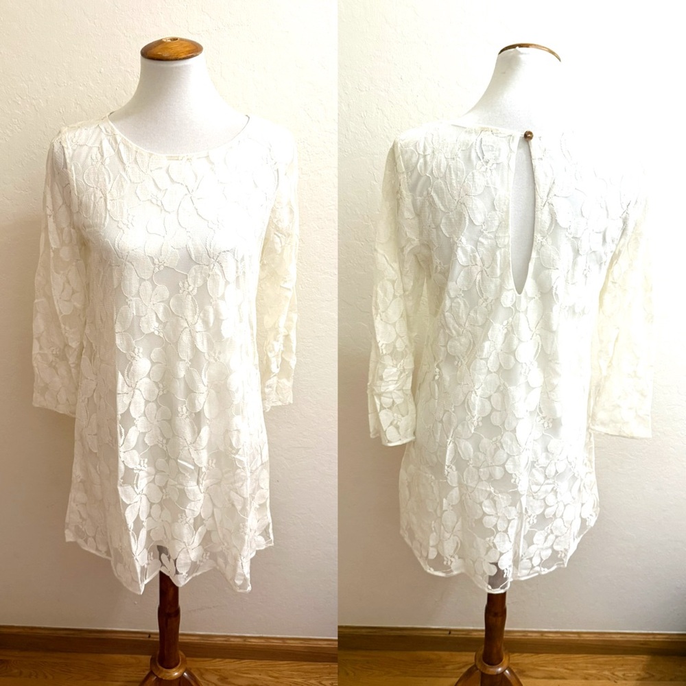 Show Me Your MuMu White Lace Dress